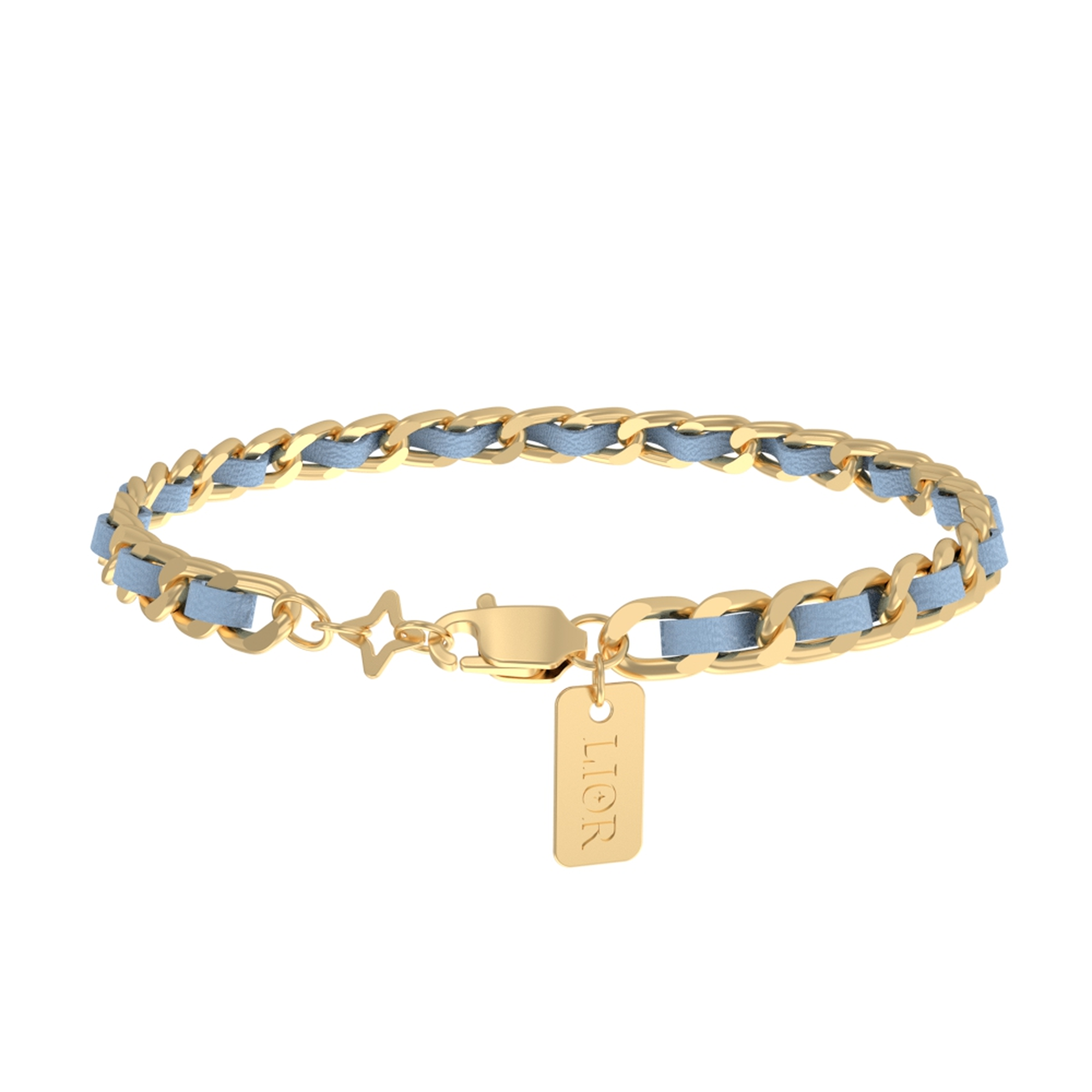 curb-chain-gold-bracelet-baby-blue.2.png Orbit Bracelet - Image 1